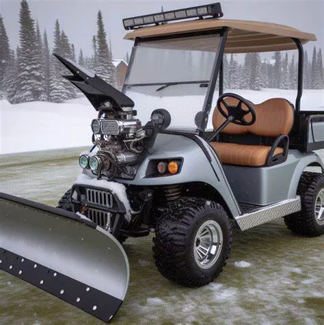 Snow removal golf cart